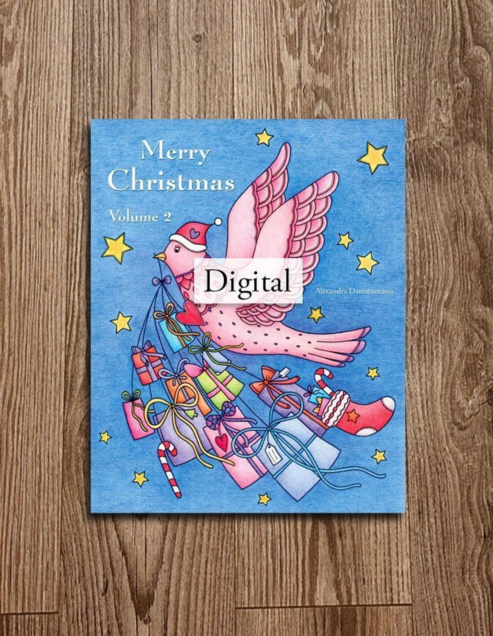 Merry Christmas Alexandra Dannenmann Etsy Coloring Book