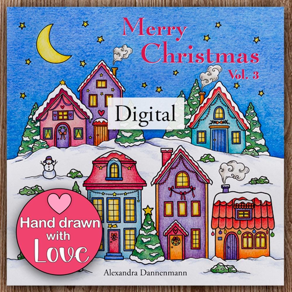 MERRY CHRISTMAS - Volume 3 — coloring book cover