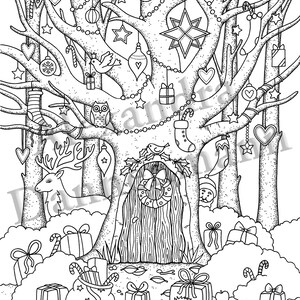 Printable Digital Coloring Page for Grownups MERRY CHRISTMAS - Etsy Canada