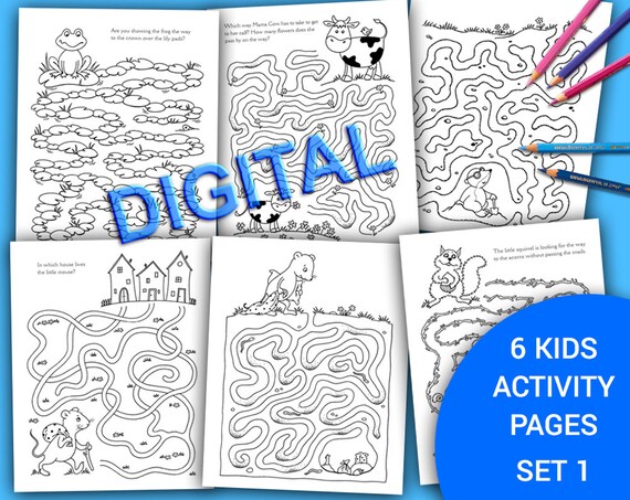 Download Funny Mazes Set 1 Printable Digital Kids Activity And Etsy