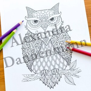 Printable Digital Coloring Book for Children and Adults, THE SECRET of the FOREST, Hand Drawn Coloring Pages Download, Alexandra Dannenmann image 5