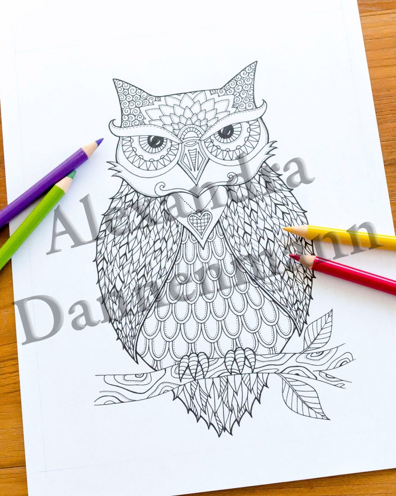 Printable Digital Coloring Book for Children and Adults, THE SECRET of the FOREST, Hand Drawn Coloring Pages Download, Alexandra Dannenmann image 5