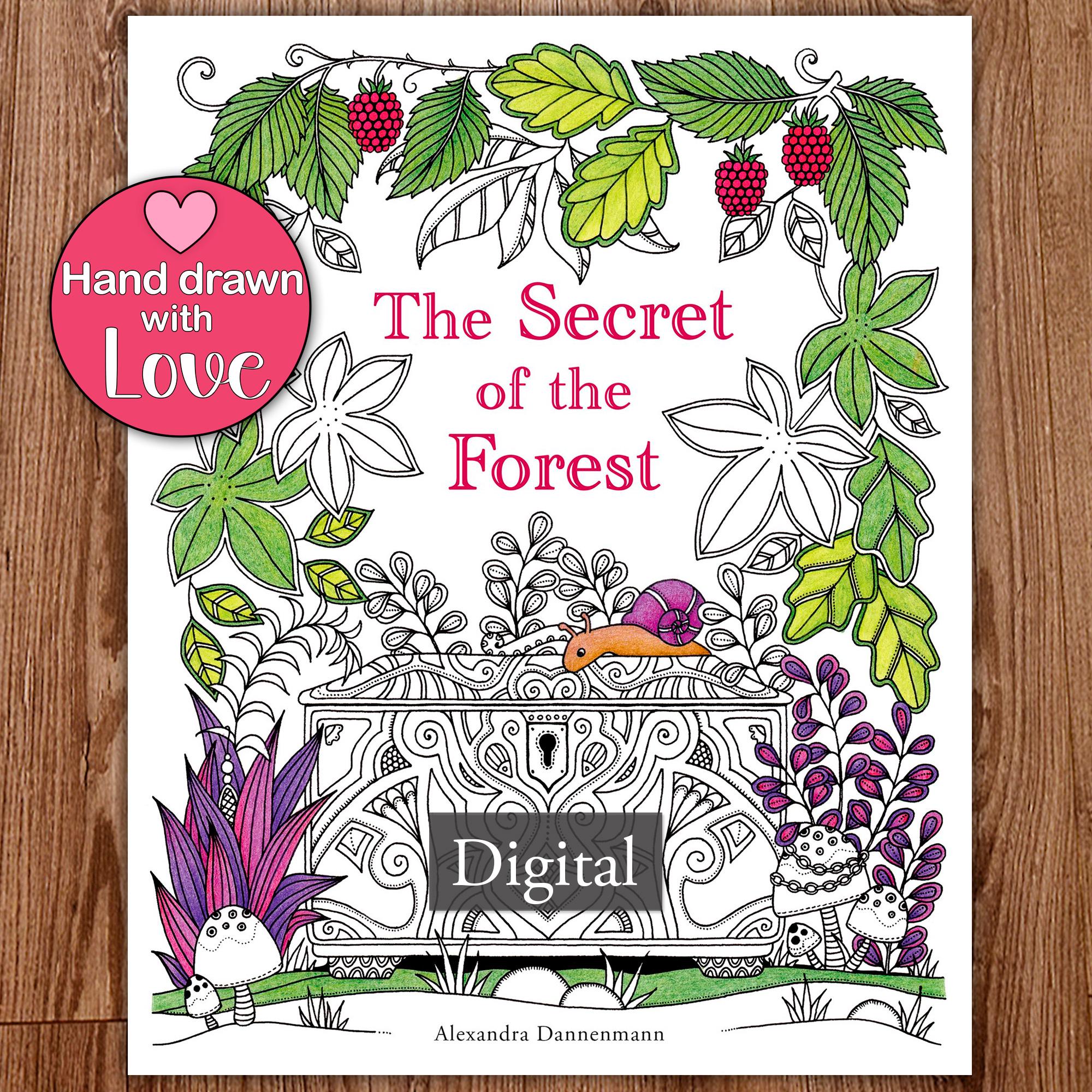 THE SECRET of the FOREST — coloring book cover