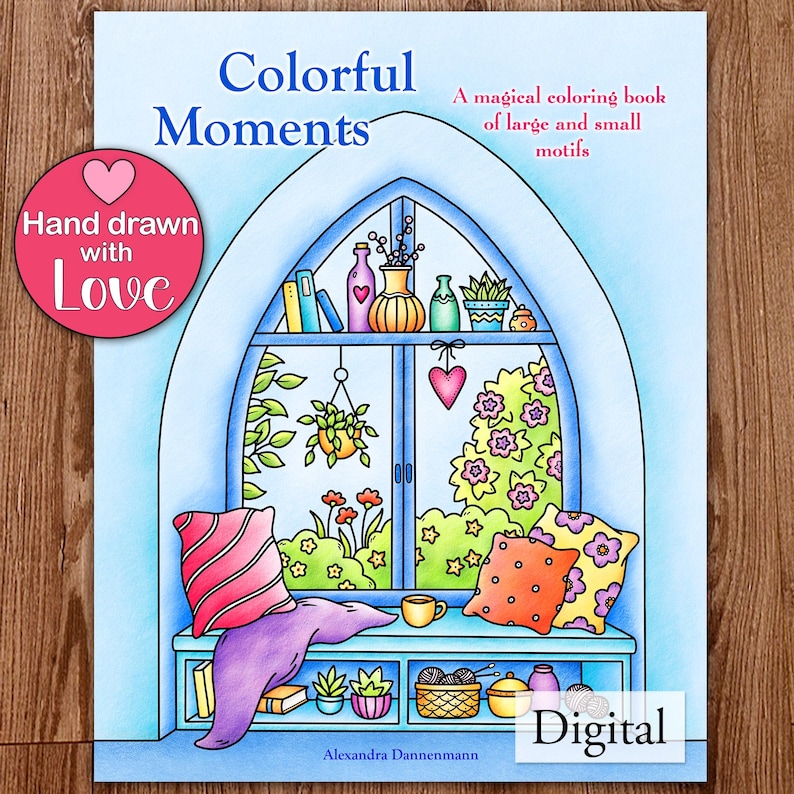 Alexandra Color In Printable Adult Coloring Book,