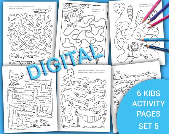 Download Funny Mazes Set 5 Printable Digital Kids Activity And Etsy