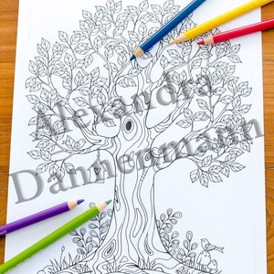 Printable Digital Coloring Book for Children and Adults, THE SECRET of the FOREST, Hand Drawn Coloring Pages Download, Alexandra Dannenmann image 9