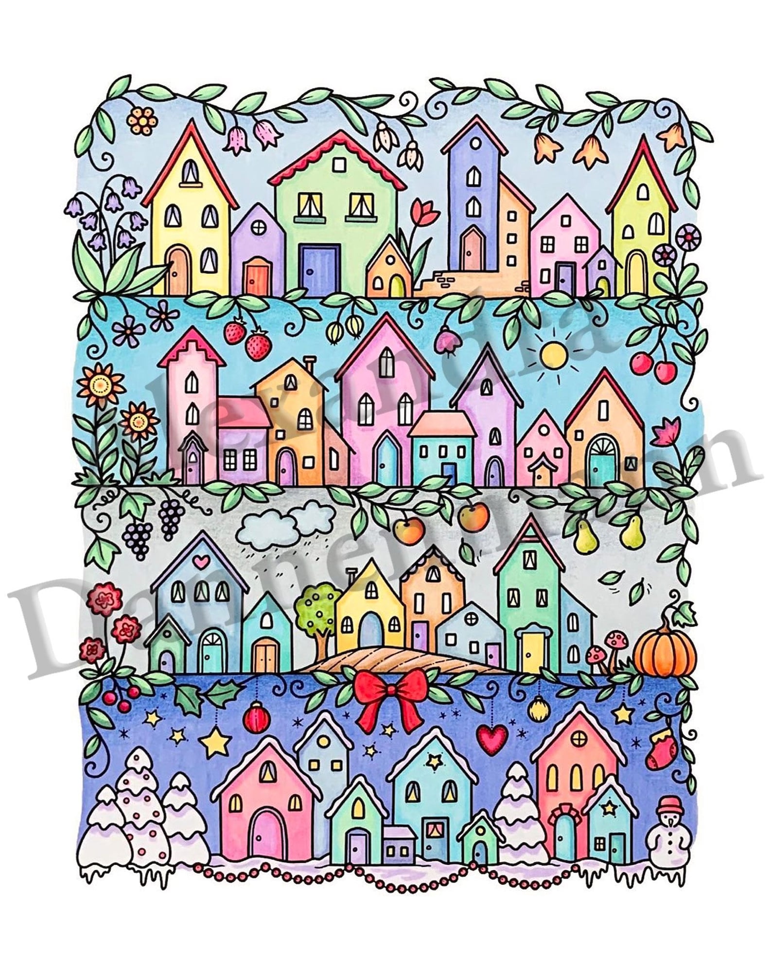 Alexandra Color In Printable Digital Coloring Page for Grownups,