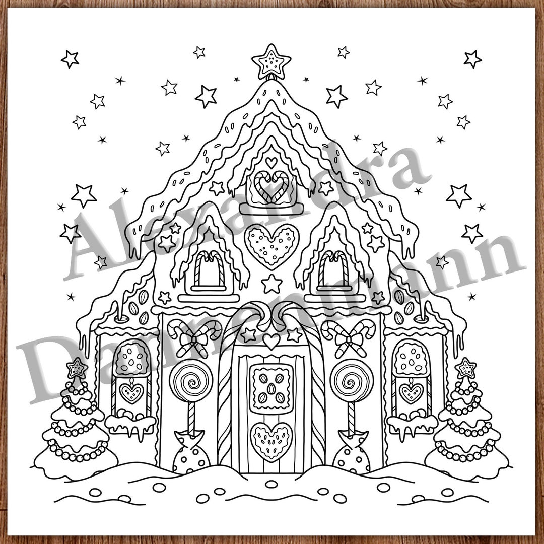 Printable Digital Coloring Page for Grownups, MERRY CHRISTMAS Volume 3