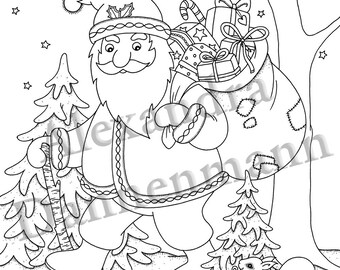 Stream Read Ebook 📕 country Christmas coloring book: 50 Illustrations Drawing  Book for Adults with Santas by Brailfordle