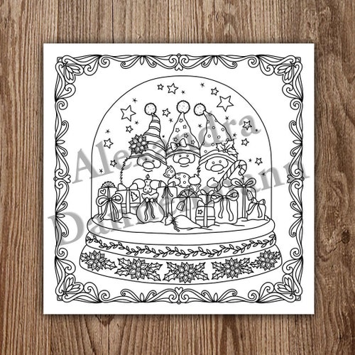 Printable Digital Coloring Page for Grownups MERRY CHRISTMAS - Etsy Canada