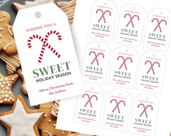 Printable Christmas Treat and Goodie Tags for Neighbors and Coworkers--Editable in Canva