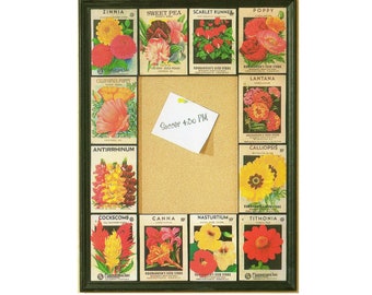 Antique Reproduction Seed Packet Message Board/Bulletin Board