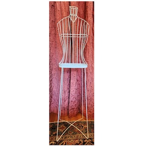Large 57-1/2&quot; Tall Antique-White French Dress Form