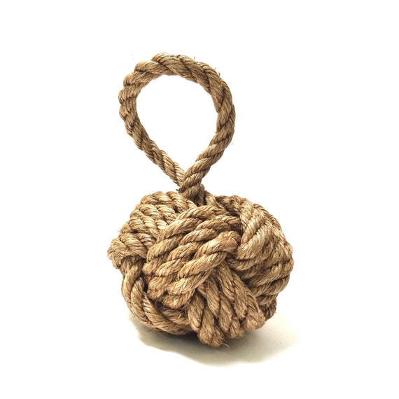 Large Heavy Rope Knot Door Stop Etsy