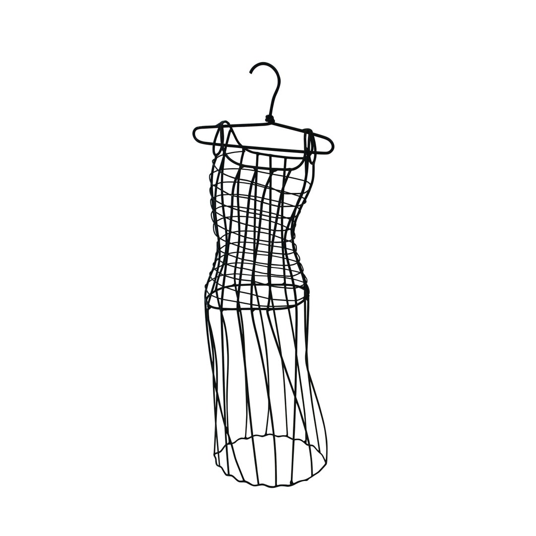 Black Wire Dress Form Body Form Jewelry Holder Etsy