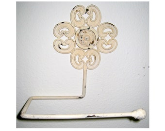 Antique Parchment Metal Medallion Tissue Holder