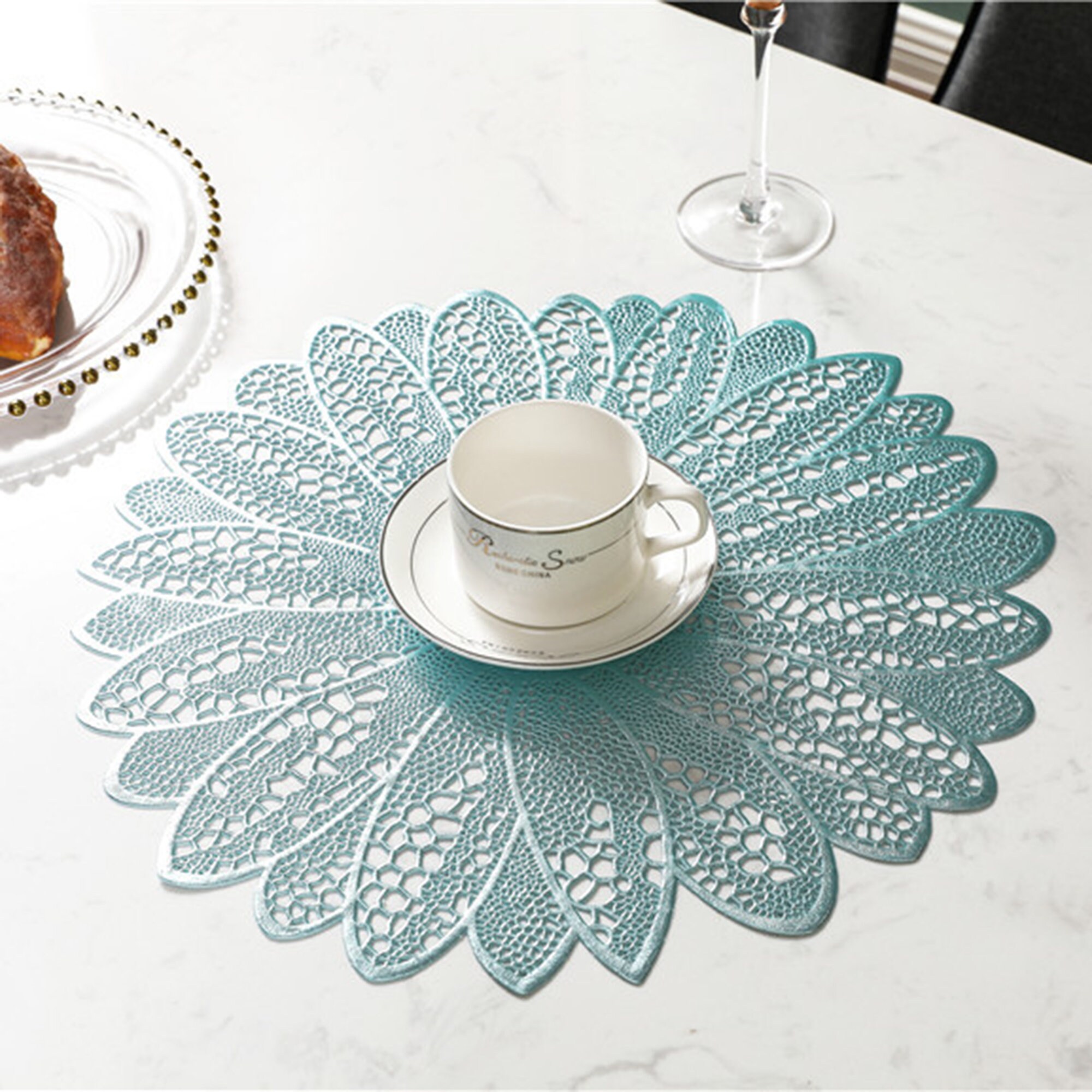 PVC Flower Placemat Vintage Table Mat Insulation Pad Nordic Etsy