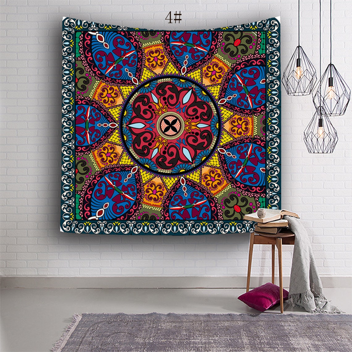 Geometric Wall Tapestry Wall Hangings Window Decoration 3D Etsy