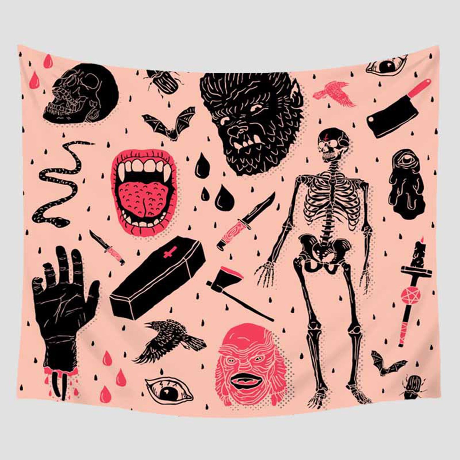 Cartoon Tapestry Original Design Tapestry Wall Hangings Etsy