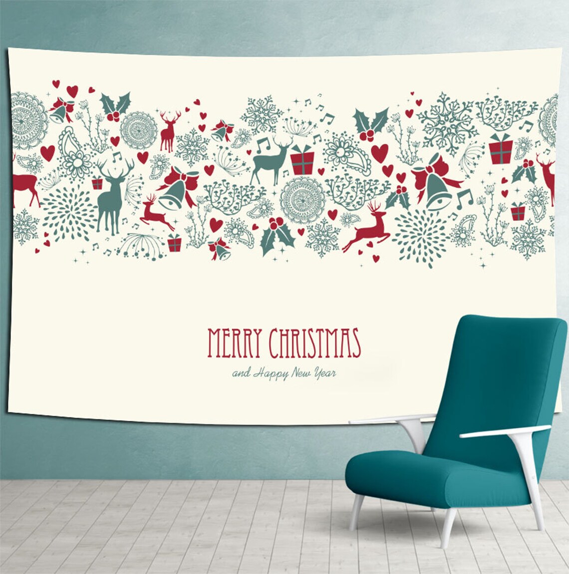 Christmas Tapestry Christmas Decoration Wall Hangings Wall Etsy