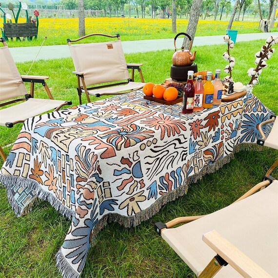 Bohemian Picnic Blanket Indian Style Camping Lawn Rug Beach Etsy