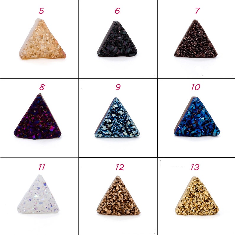 DIY 5 PCS Jewelry Accessories-918 Jewelry Energy Stone Triangle Natural Crystal Cluster Agate Stone Crystal Jewelry Making Crystal