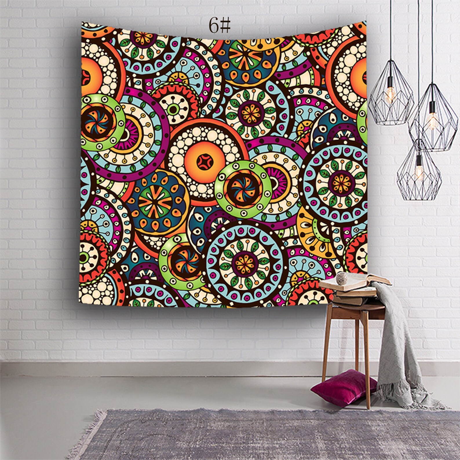 Geometric Wall Tapestry Wall Hangings Window Decoration 3D Etsy