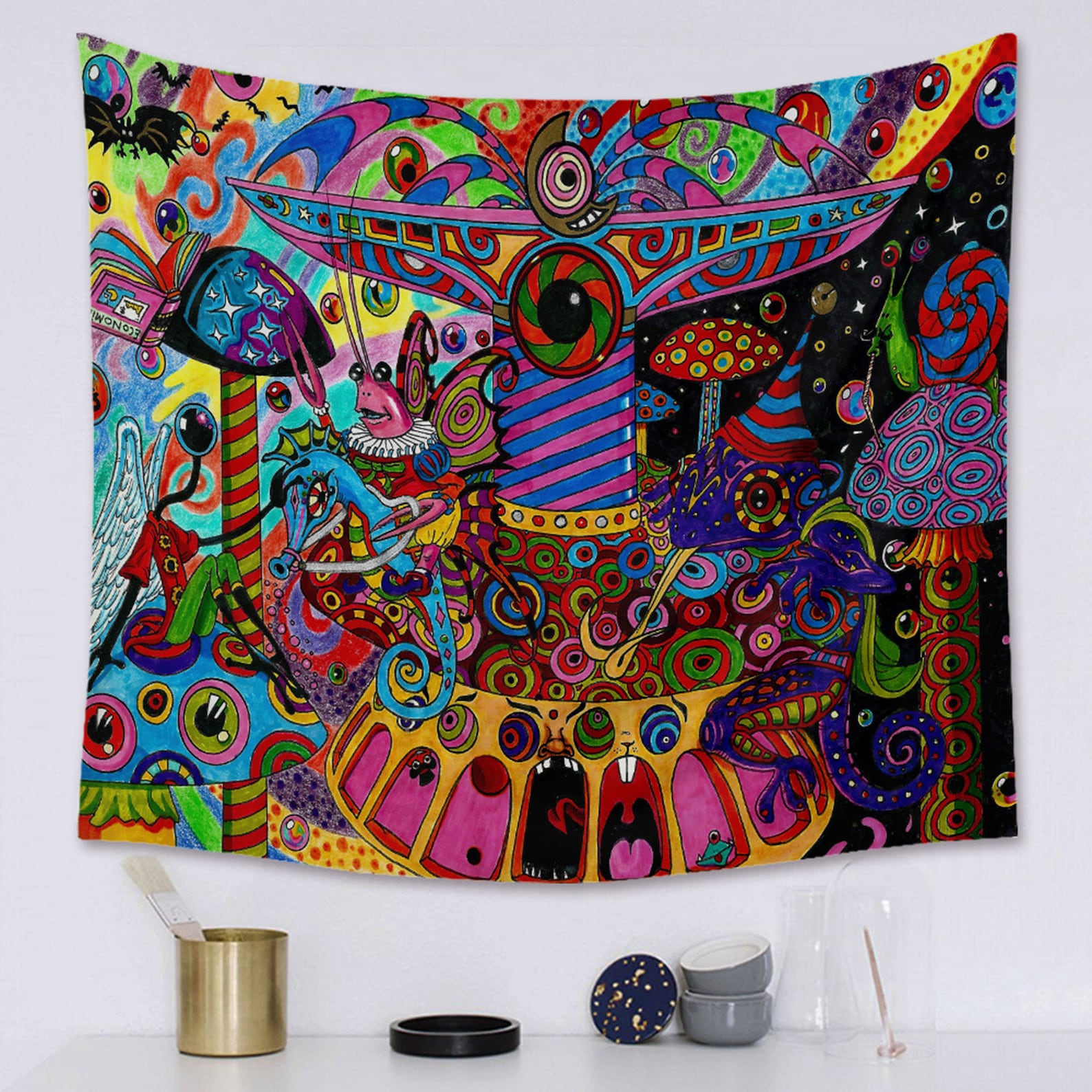 Hippie Style Tapestry Colorful Wall Tapestry Bedside Mural  Etsy