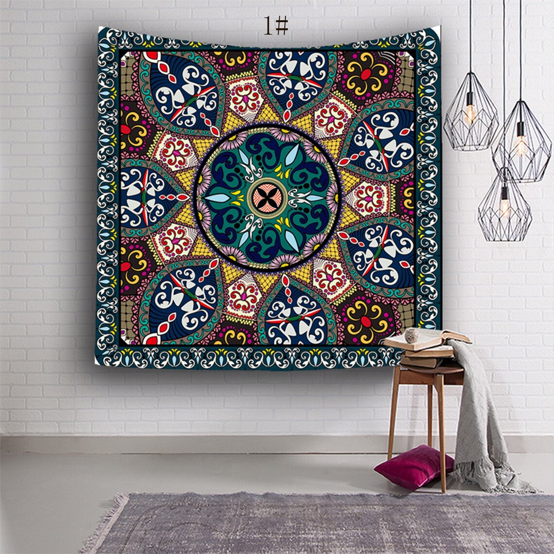 Geometric Wall Tapestry Wall Hangings Window Decoration 3D Etsy