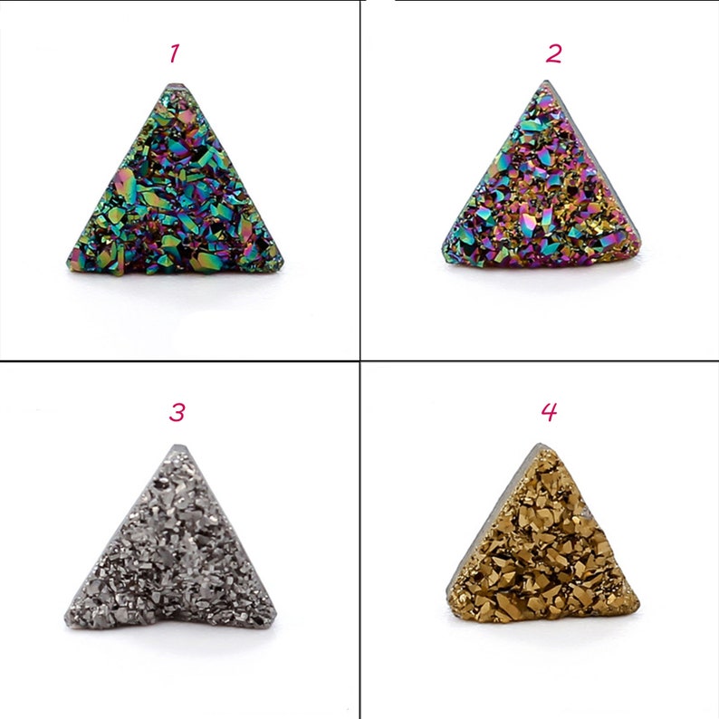 DIY 5 PCS Jewelry Accessories-918 Jewelry Energy Stone Triangle Natural Crystal Cluster Agate Stone Crystal Jewelry Making Crystal