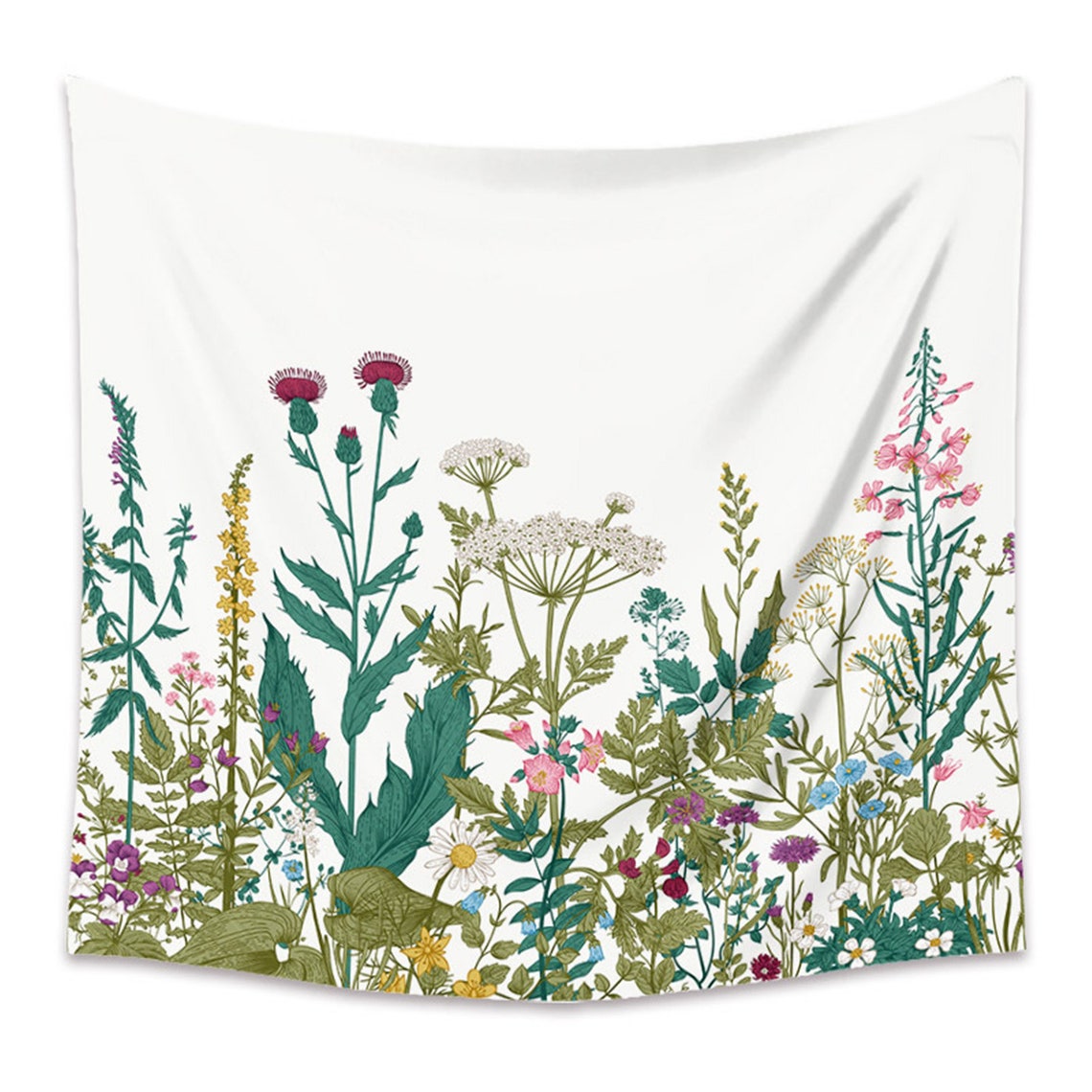 Green Plant Tapestry Flower Wall Hanging Window Decoration Etsy