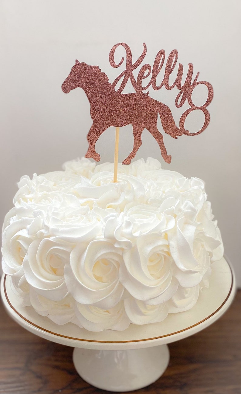 Horse Party Decorations Cowboy Cake Topper Western Cake Topper Cowgirl Cake Topper CUSTOM Horse Cake Topper