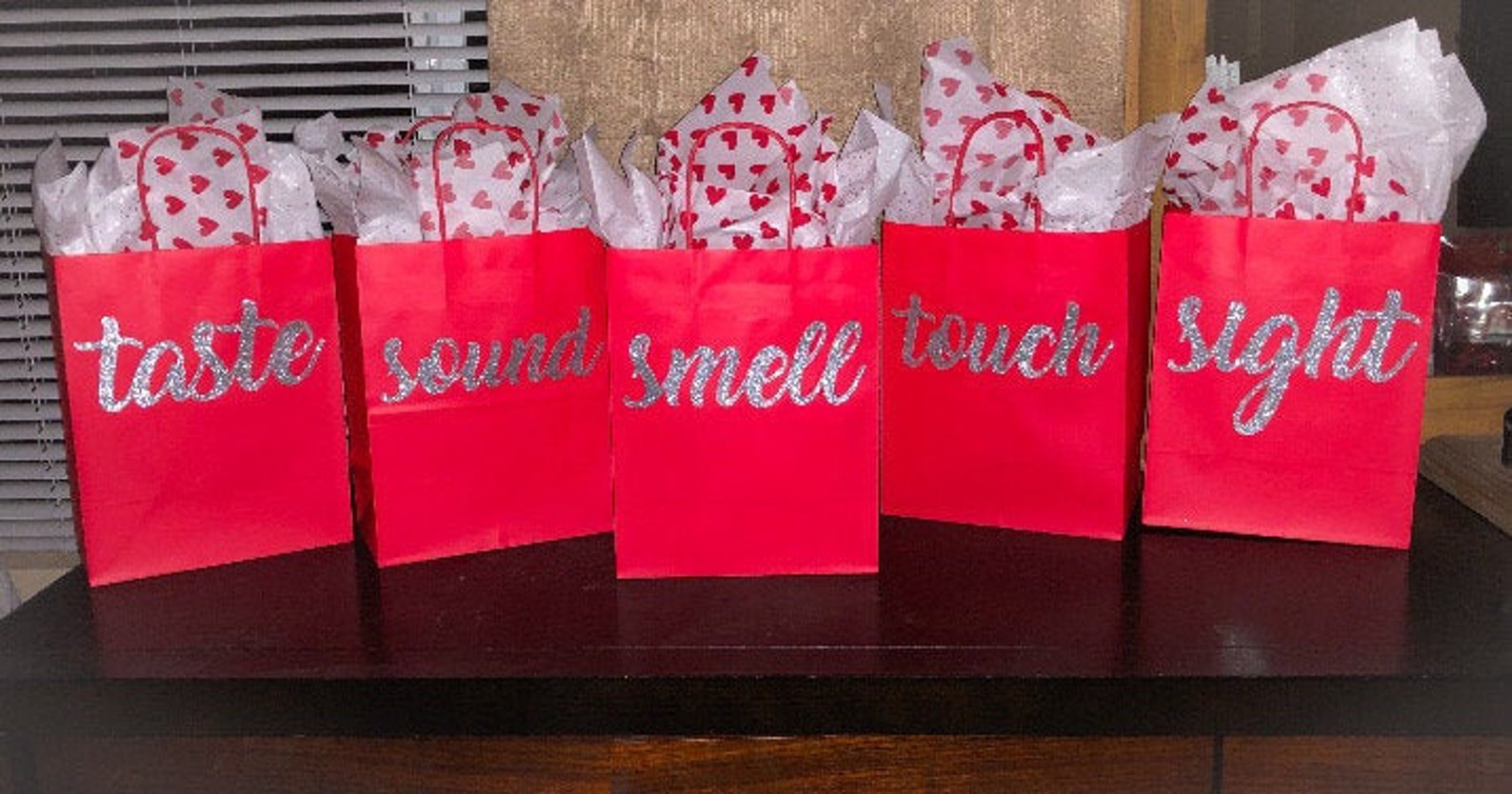 5 Senses Gift Bags 5 Senses Gift Creative Gifts Etsy