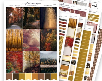 Autumn DELUXE KIT Planner Sticker Erin Condren Planner Weekly Kit 260 ...