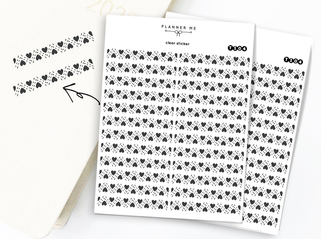 Sticker Deviders HAND DRAW DIVIDER Clear Stickers Header Stickers Divider Deco Sticker ...