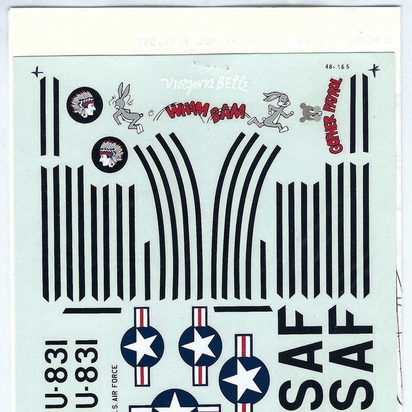 Microscale 48-165 1/48 Scale North American F-86 Sabre Model Airplane Decals