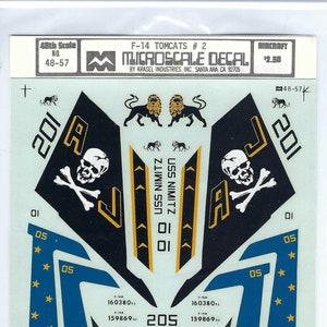 Microscale 48-57 1/48 Scale Grumman F-14 Tomcat Model Airplane Decals