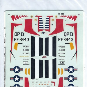 Microscale 72-398 1/72 Scale North American P-51 Mustang Model Airplane Decals