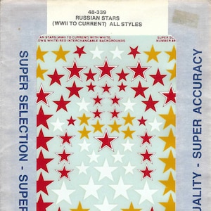 Superscale 48-339 1/48 Scale Russian Stars (WWII to Current) Model Airplane Decals