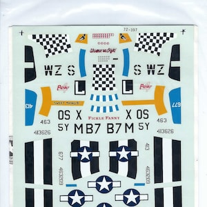 Microscale 72-397 1/72 Scale North American P-51 Mustang Model Airplane Decals
