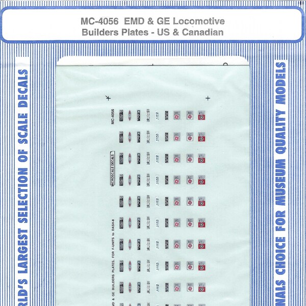 Fusion Scale Graphics HO Scale Railroad Lube Plate Decal Set - Mixed Styles