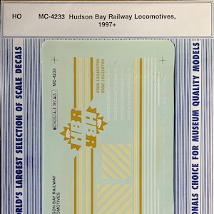 Microscale MC-4233 HO Scale Hudson Bay Railway Locomotives, 1997+ Model Train Decals