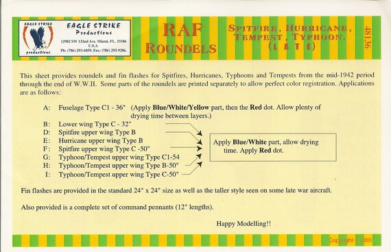 Eagle Strike 48 136 1 48 Scale Raf Roundels Spitfire Etsy Eagle Strike 48 136 1 48 Scale Raf Roundels Spitfire Etsy
