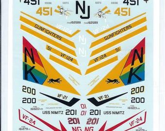 Superscale 48-412 1/48 Scale Grumman F-14 Tomcat Model Airplane Decals ...