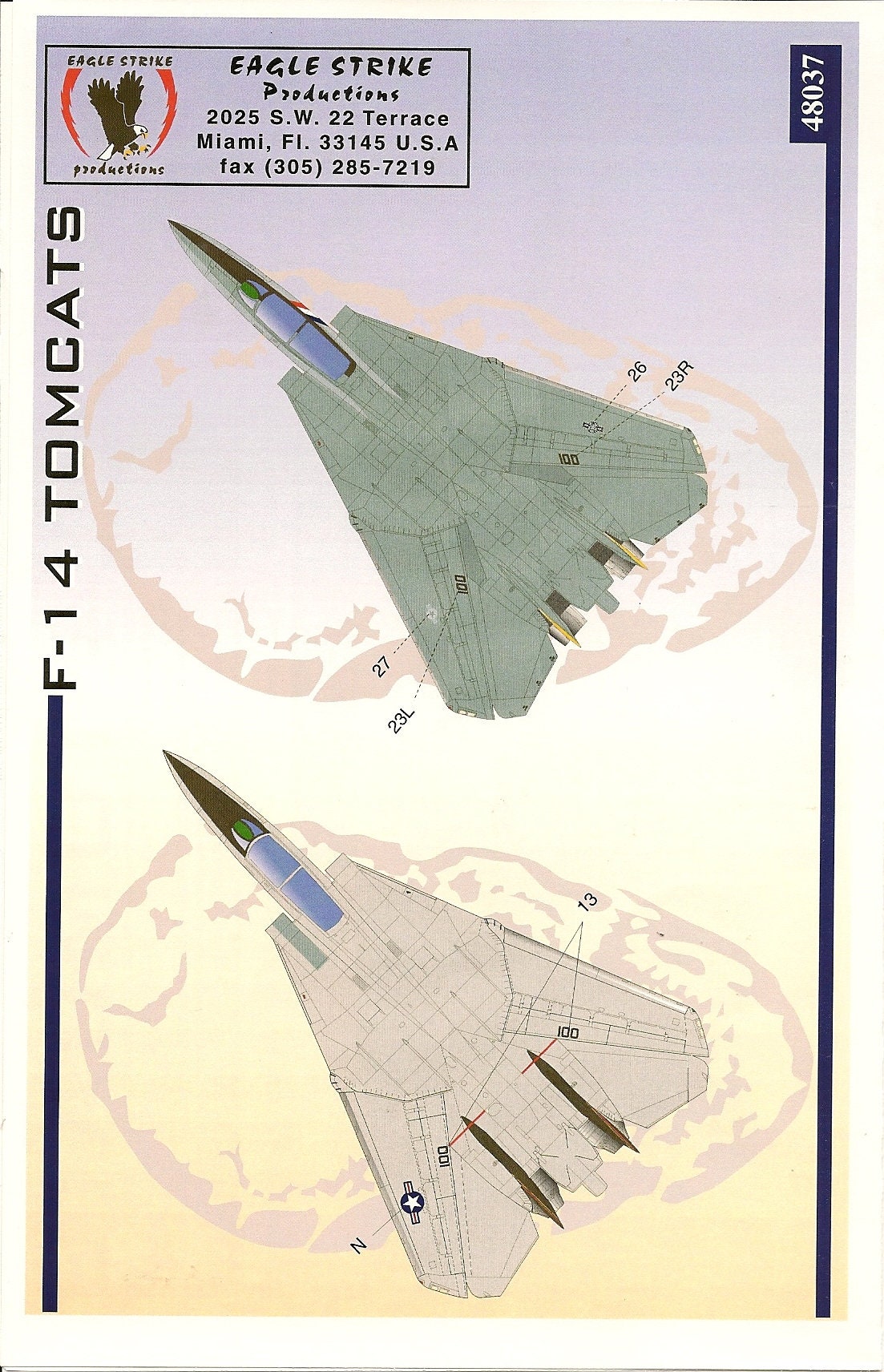 Eagle Strike 48-037 1/48 Scale F-14 Tomcats Part III Model