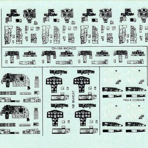 Scale-master 72001 1/72 Scale IPMS-USA Aircraft Instrument Panel Model ...