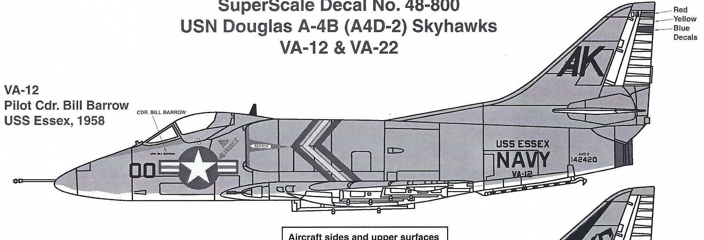 Superscale 48-800 1/48 Scale Douglas A-4B (A4D-2) Skyhawk Model ...
