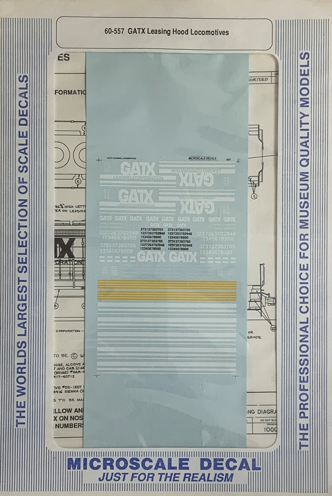 Microscale 60-557 N Scale GATX Leasing Locomotives Model Train Decals ...