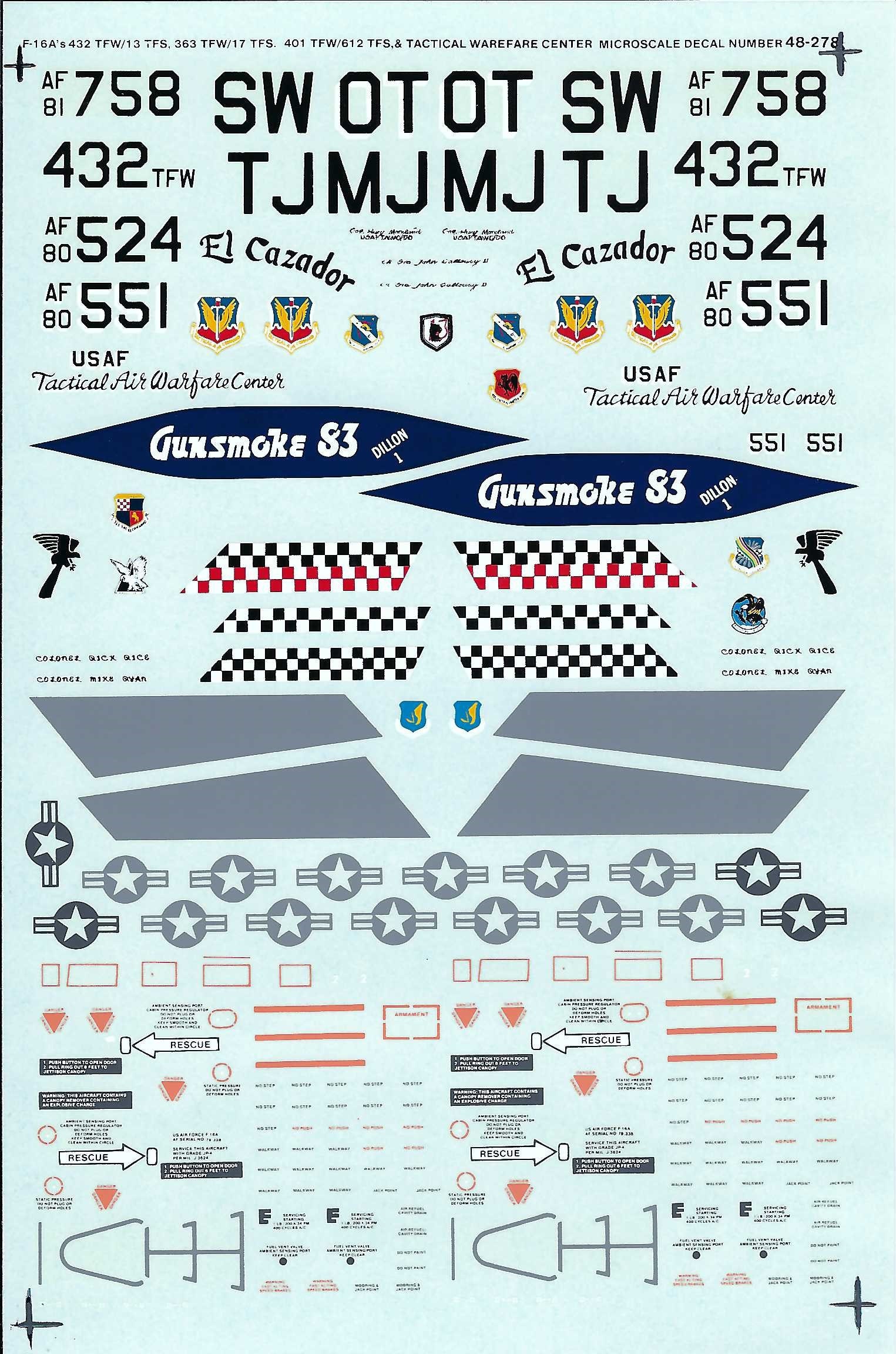 Microscale 48-278 1/48 Scale General Dynamics F-16 Fighting Microscale 48-278 1/48 Scale General Dynamics F-16 Fighting
