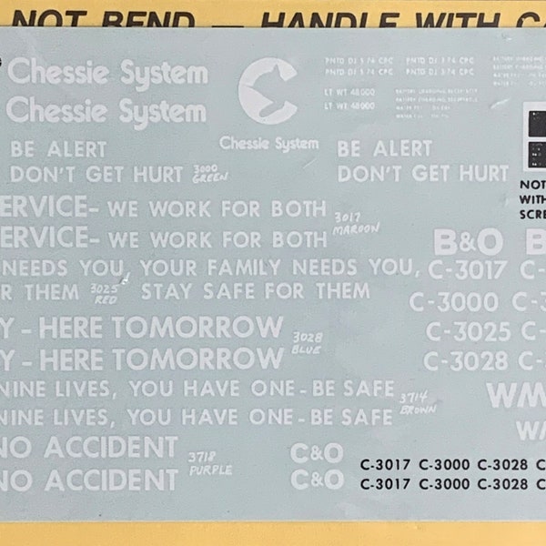 O Scale Model Train Decals Etsy